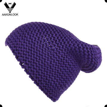 100% Acryl Warm Damen Strick Beanie Pattern